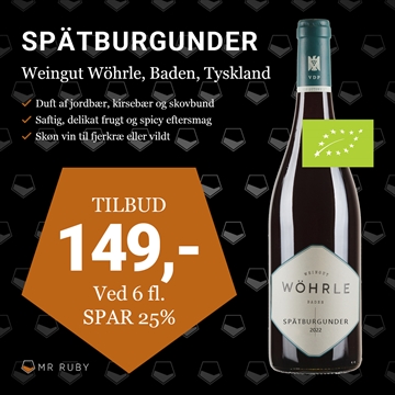 2022 Spätburgunder Trocken, Weingut Wöhrle, Baden, Tyskland